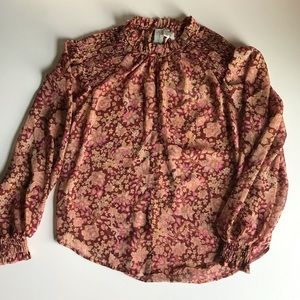 NWT Joie long sleeve floral blouse